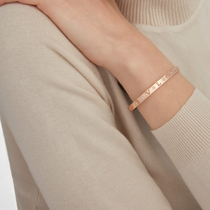 [Baslove]ZERO 1 ROSGOLD 12 DIAMANTEN ARMBAND