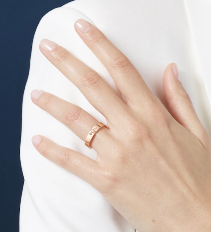 [Baslove]ALLIANCE LIENS VIDENCE DIAMANT 4MM RING