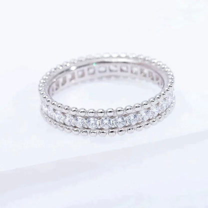 [Baslove] PERLEE DIAMANT SILBERRING