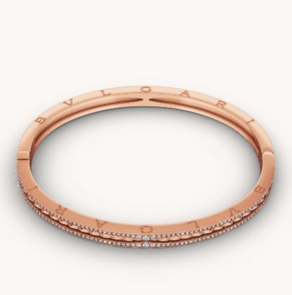 [Baslove]ZERO 1 SPIRAL-ARMBAND AUS ROSAGOLD MIT DIAMANTEN