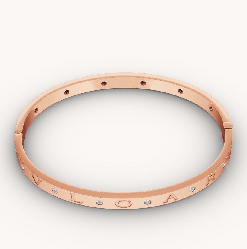 [Baslove]ZERO 1 ROSGOLD 12 DIAMANTEN ARMBAND