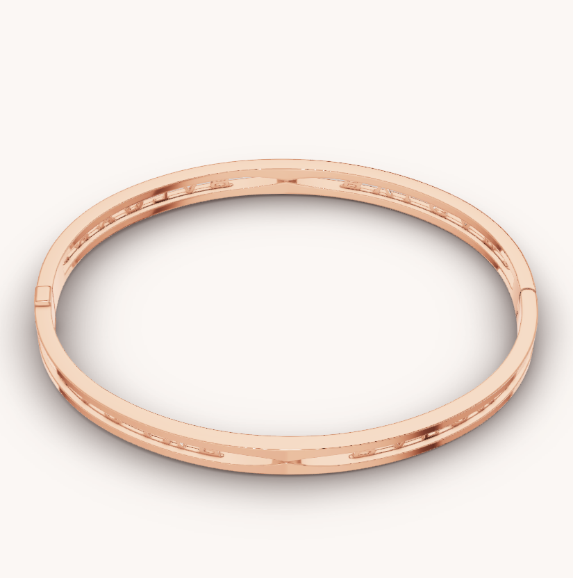 [Baslove]ZERO 1 SPIRAL LOGO ROSA GOLD ARMBAND