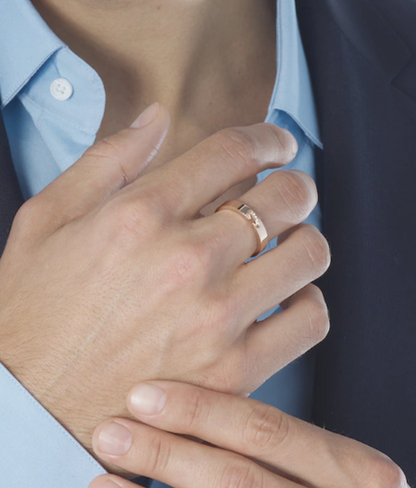 [Baslove]ALLIANCE LIENS VIDENCE DIAMANT 4MM RING