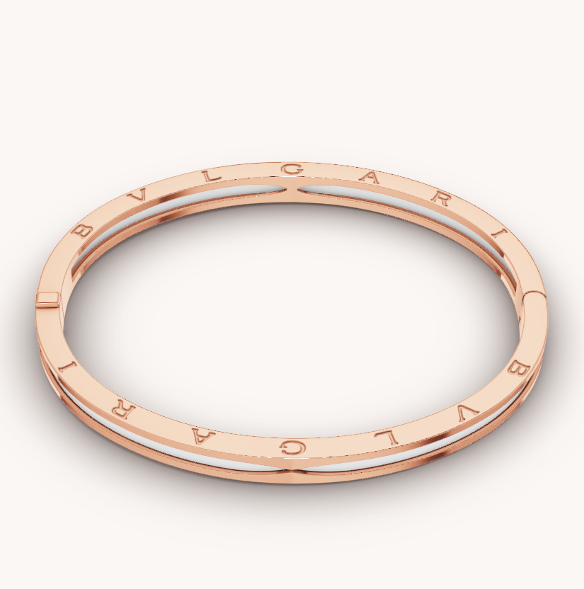 [Baslove]ZERO 1 ROSGOLD MIT WEISSEM KERAMIKARMBAND