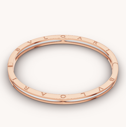[Baslove]ZERO 1 ROSGOLD MIT WEISSEM KERAMIKARMBAND