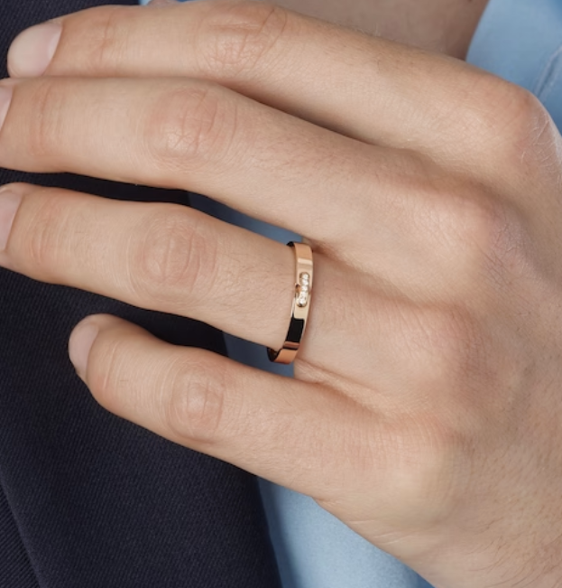 [Baslove]ALLIANCE LIENS VIDENCE DIAMANT 3MM RING