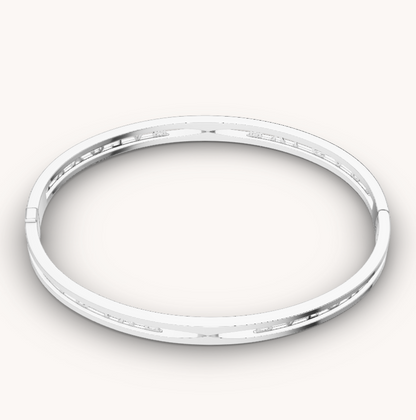 [Baslove]ZERO 1 SPIRAL LOGO SILBERARMBAND