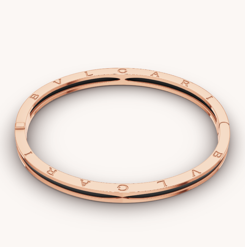 [Baslove]ZERO 1 ROSGOLD MIT SCHWARZEM KERAMIKARMBAND