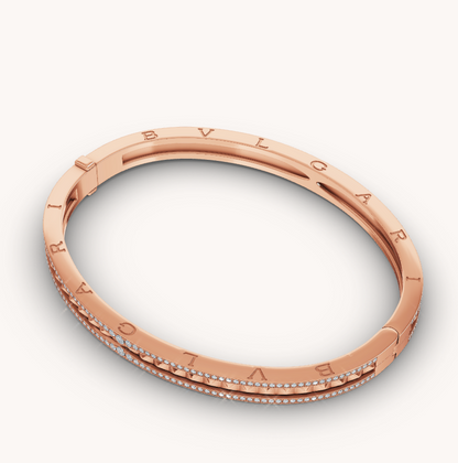[Baslove]ZERO 1 SPIRAL-ARMBAND AUS ROSAGOLD MIT DIAMANTEN