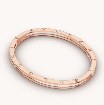 [Baslove]ZERO 1 ROSGOLD MIT WEISSEM KERAMIKARMBAND