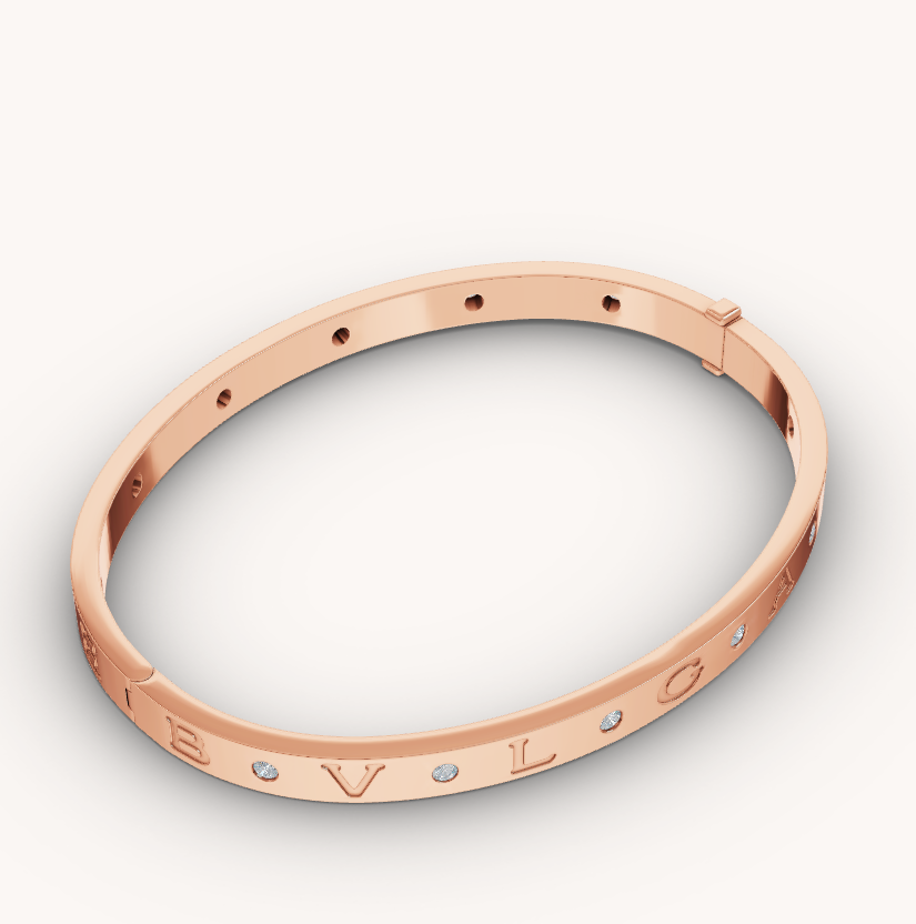 [Baslove]ZERO 1 ROSGOLD 12 DIAMANTEN ARMBAND