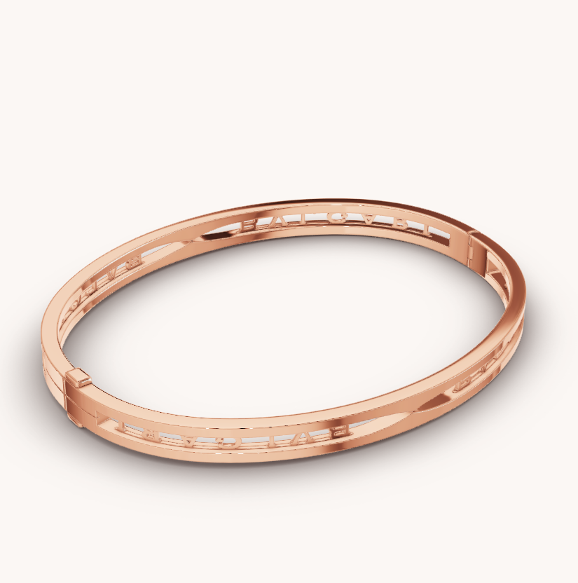 [Baslove]ZERO 1 SPIRAL LOGO ROSA GOLD ARMBAND