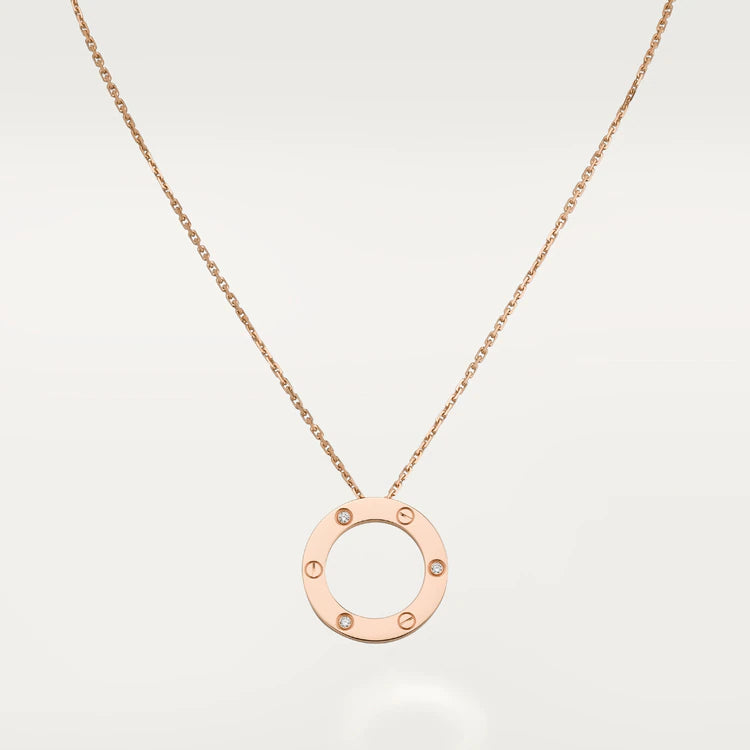 [Baslove] LIEBESHALSKETTE 16MM 3 DIAMANTEN