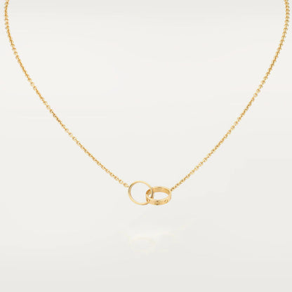 [Baslove] LIEBESHALSKETTE DOPPELRING GOLD