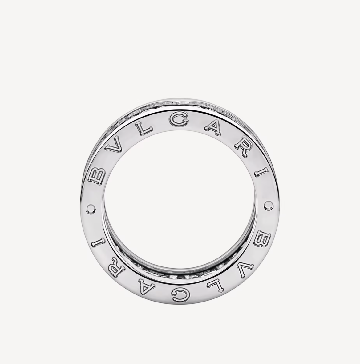[Baslove]ZERO 1 MIT GEPAPSTETEN DIAMANTEN AUF DEM SPIRALRING