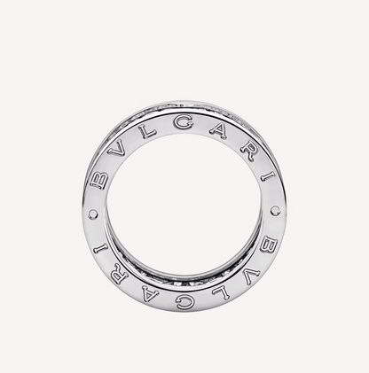 [Baslove]ZERO 1 MIT GEPAPSTETEN DIAMANTEN AUF DEM SPIRALRING