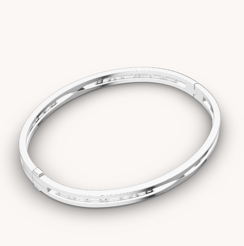 [Baslove]ZERO 1 SPIRAL LOGO SILBERARMBAND