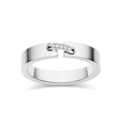[Baslove]ALLIANCE LIENS VIDENCE DIAMANT 4MM RING
