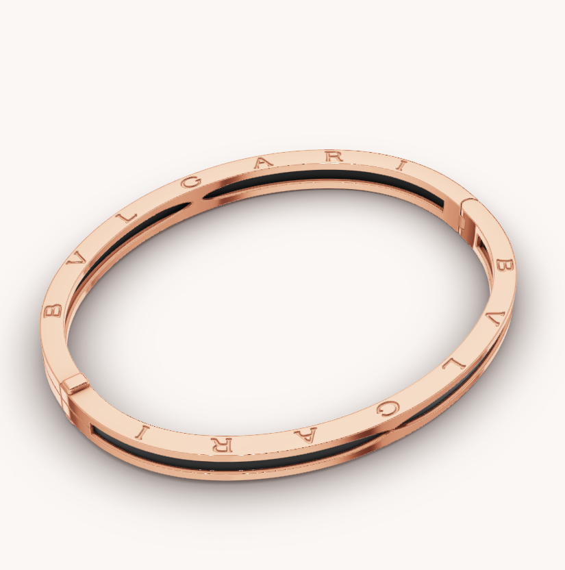 [Baslove]ZERO 1 ROSGOLD MIT SCHWARZEM KERAMIKARMBAND