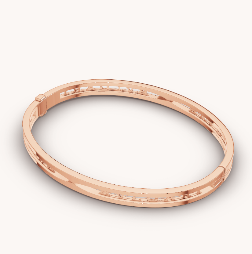 [Baslove]ZERO 1 SPIRAL LOGO ROSA GOLD ARMBAND