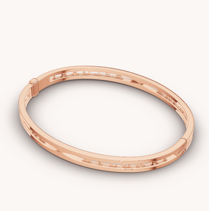 [Baslove]ZERO 1 SPIRAL LOGO ROSA GOLD ARMBAND