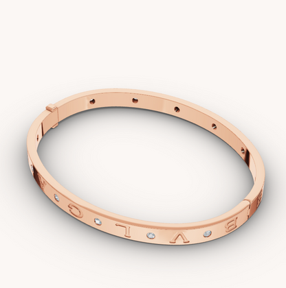 [Baslove]ZERO 1 ROSGOLD 12 DIAMANTEN ARMBAND
