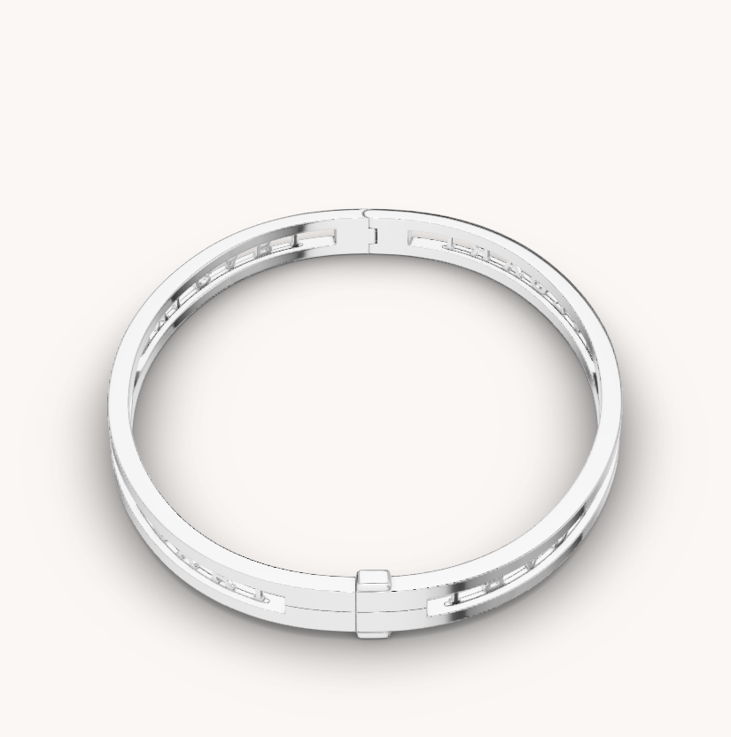[Baslove]ZERO 1 SPIRAL LOGO SILBERARMBAND