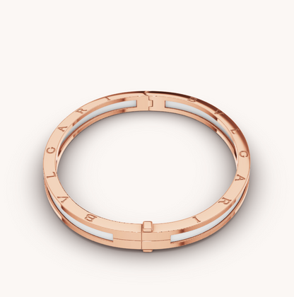[Baslove]ZERO 1 ROSGOLD MIT WEISSEM KERAMIKARMBAND