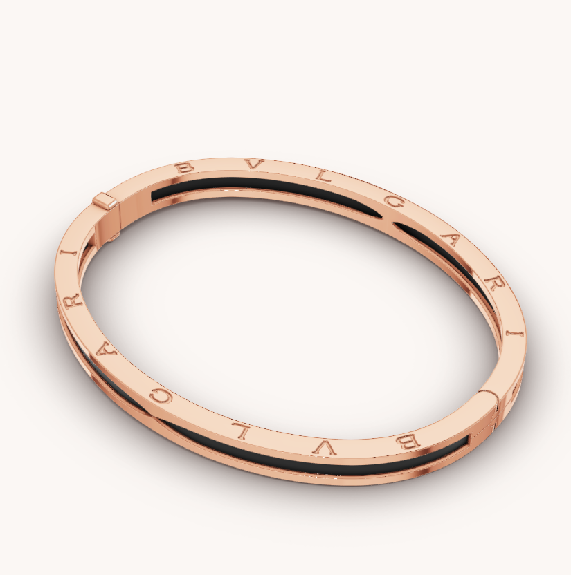 [Baslove]ZERO 1 ROSGOLD MIT SCHWARZEM KERAMIKARMBAND