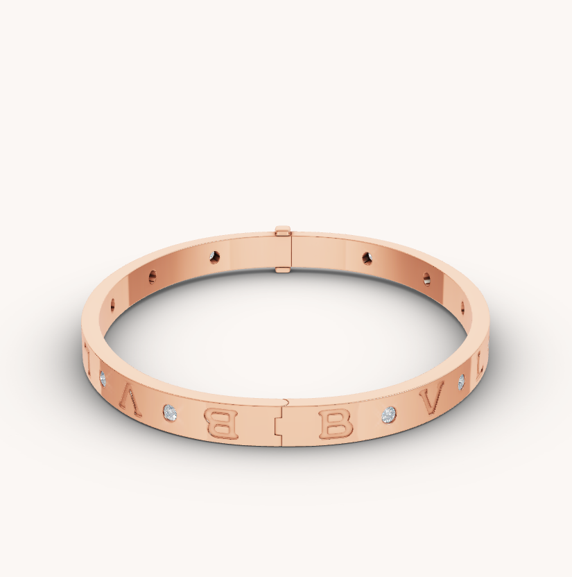 [Baslove]ZERO 1 ROSGOLD 12 DIAMANTEN ARMBAND