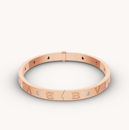[Baslove]ZERO 1 ROSGOLD 12 DIAMANTEN ARMBAND