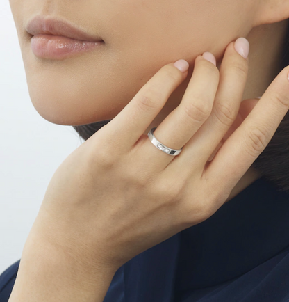 [Baslove]ALLIANCE LIENS VIDENCE DIAMANT 3MM RING
