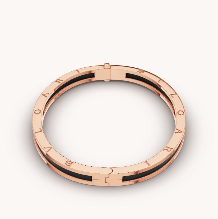 [Baslove]ZERO 1 ROSGOLD MIT SCHWARZEM KERAMIKARMBAND