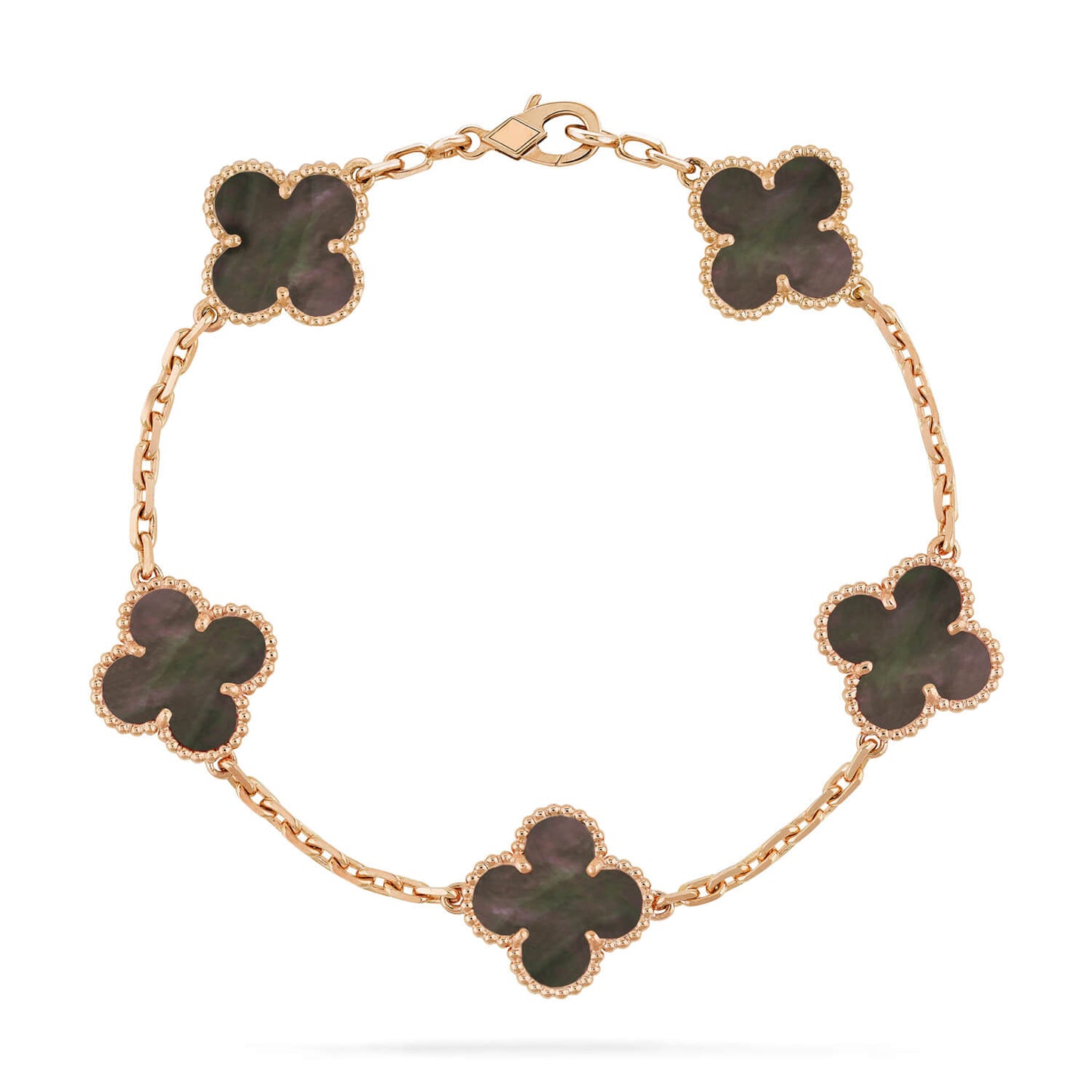 [Violet JW]CLOVER 5 MOTIF GRAY MOP  BRACELET