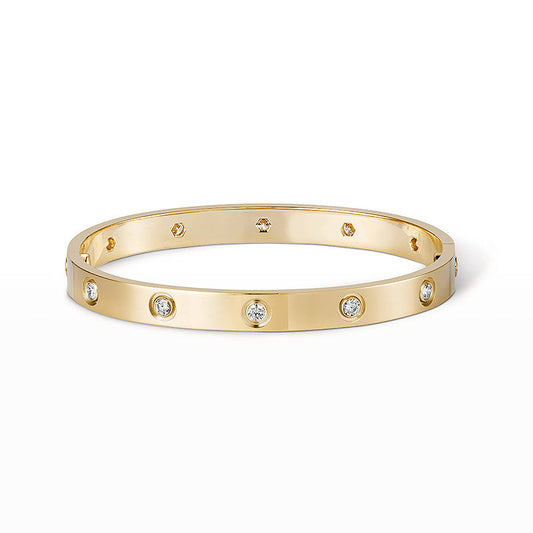 [Baslove]ラブブレスレット 6.1mm 10ダイヤモンド