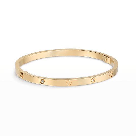 [Baslove]ラブブレスレット 3.65MM 6ダイヤモンド