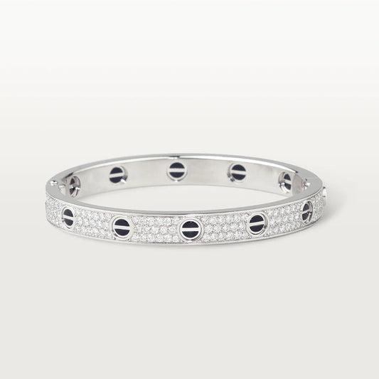 [Baslove]ラブブレスレット 6.1MM ダイヤモンドパヴェセラミック