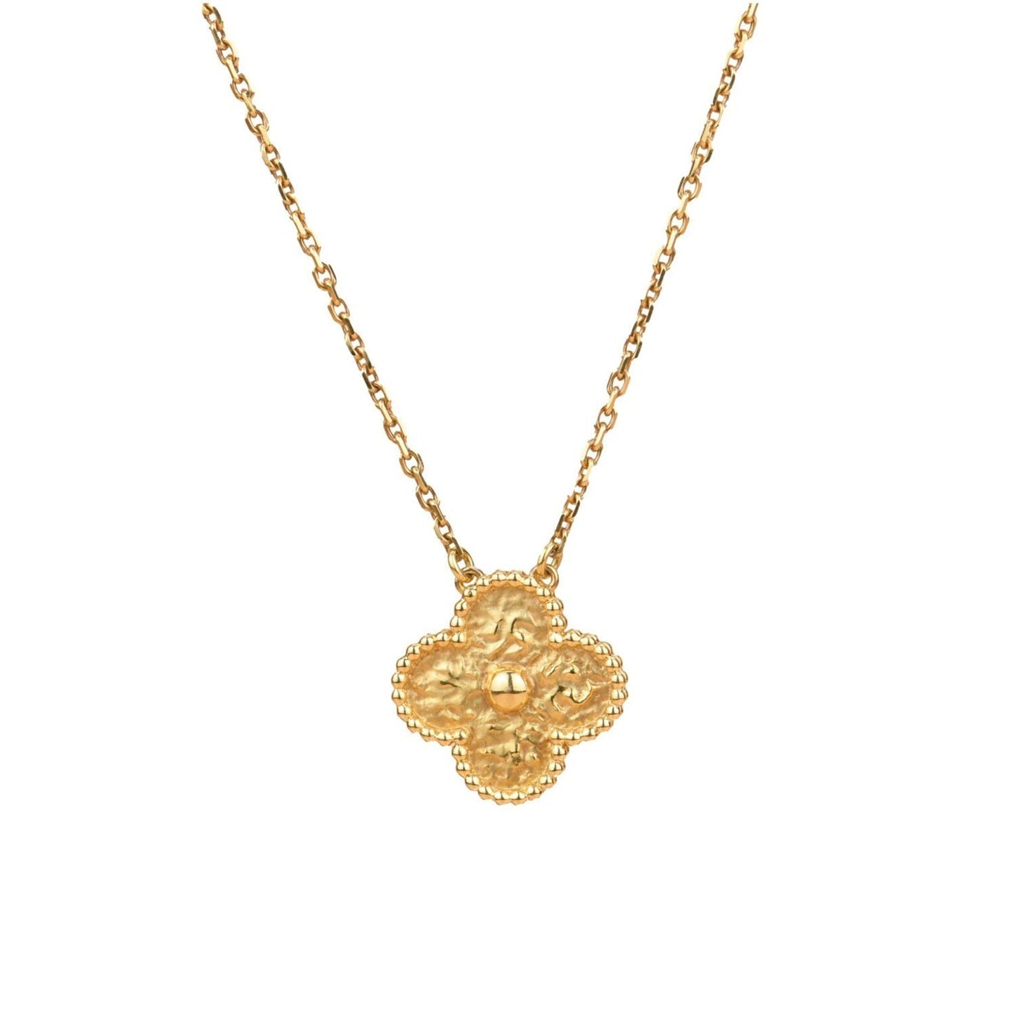 [Violet JW]CLOVER 15MM  BRONZING NECKLACE