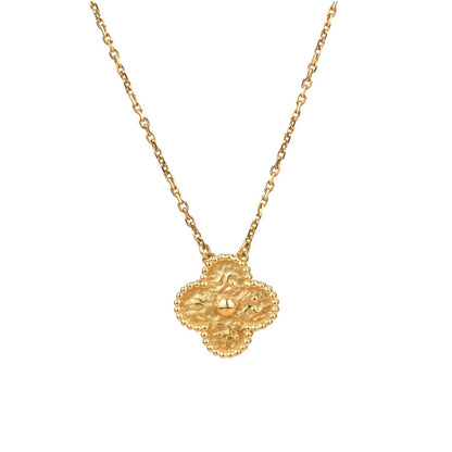 [Violet JW]CLOVER 15MM  BRONZING NECKLACE