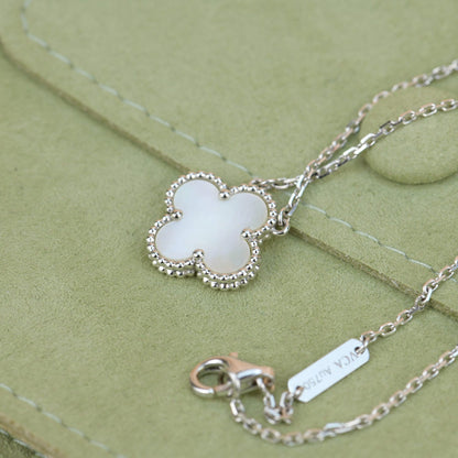 [Baslove]CLOVER 15MM WEISS PERLMUTT SILBER