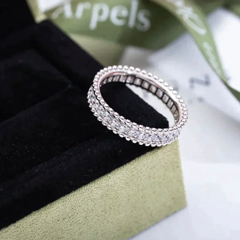 [Baslove] PERLEE DIAMANT SILBERRING