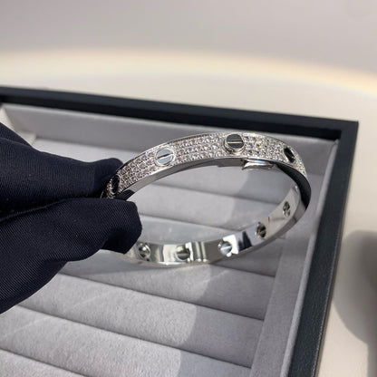 [Baslove] LIEBE ARMBAND 6,1 MM DIAMANT-PAVIERTE KERAMIK 