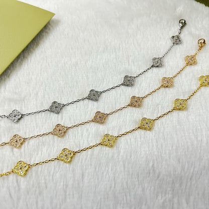 [Violet JW]CLOVER 6 MOTIF DIAMOND BRACELET