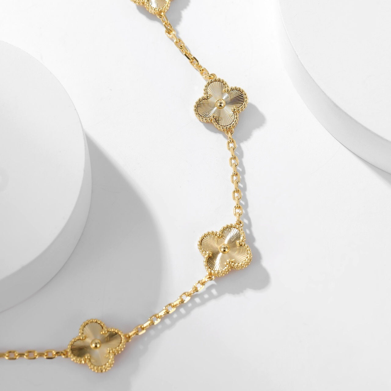 [Violet JW]CLOVER 10 MOTIFS LASER NECKLACE