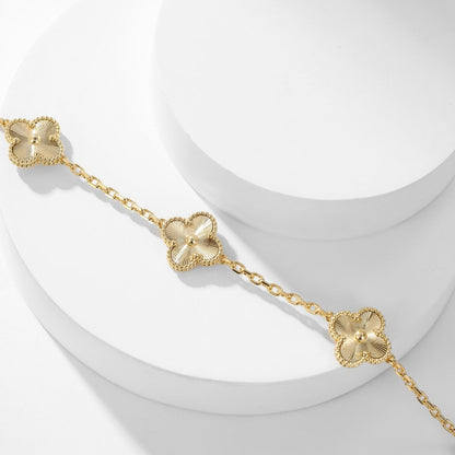 [Violet JW]CLOVER 10 MOTIFS LASER NECKLACE