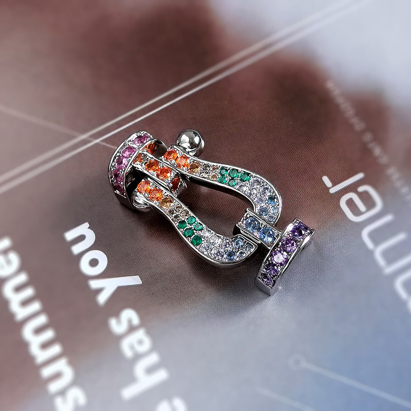 [Violet JW]FORCE LARGE HORSESHOE  COLORED DIAMOND BRACELET ROSE GOLD