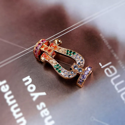 [Violet JW]FORCE LARGE HORSESHOE  COLORED DIAMOND BRACELET ROSE GOLD