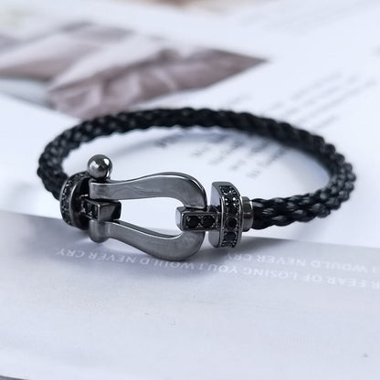 [Baslove]FORCE GROSSE REIHE HUFEISEN SCHWARZES SAMURAI-ARMBAND