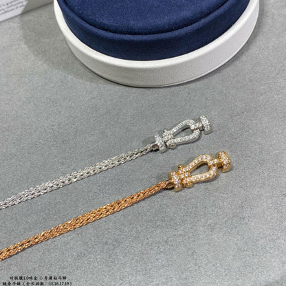 [Baslove]FORCE スモールホースシューダイヤモンドチェーンロープブレスレット