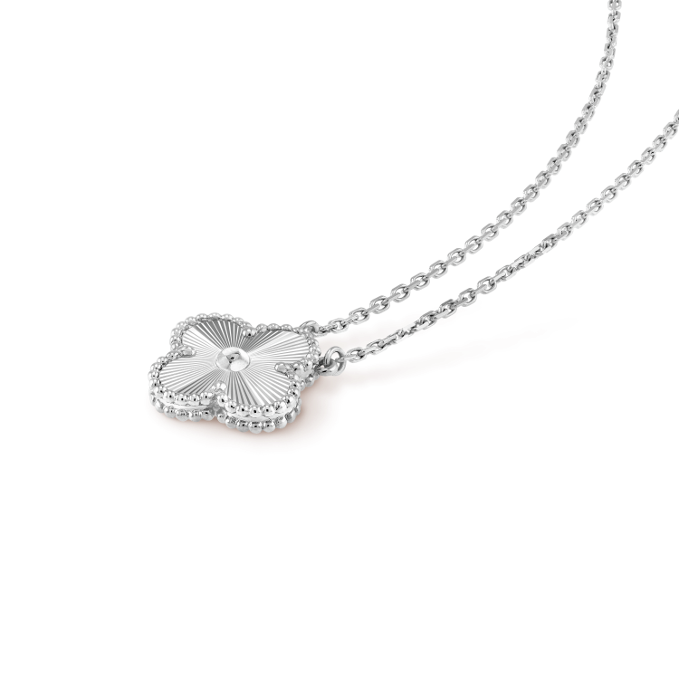 [Baslove]CLOVER 15MM LASER HALSKETTE SILBER